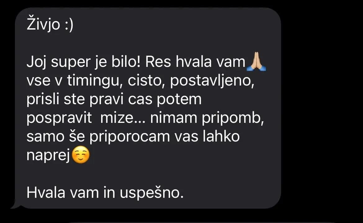 Customer review of Miza Rent bar table rental 4